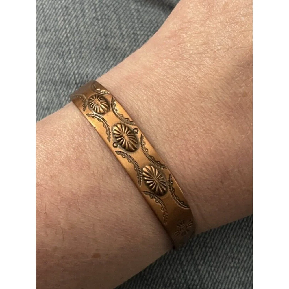 Vintage Bell Trading Post Solid Copper Cuff Bracelet Southwest